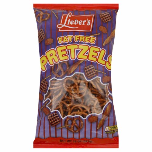 Lieber's Fat Free Pretzels Perspective: front