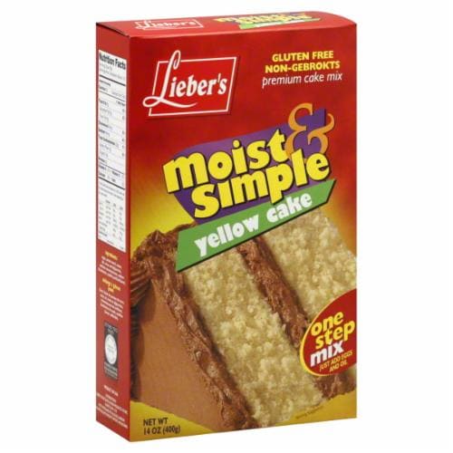 Lieber's Non Bebruck Yellow Cake Mix Perspective: front