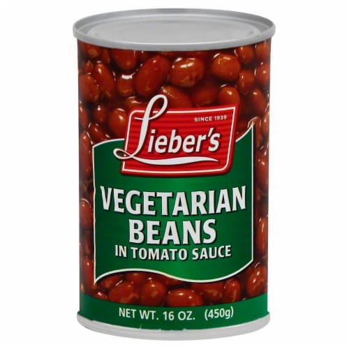 Lieber's Vegetarian Beans in Tomato Sauce Perspective: front