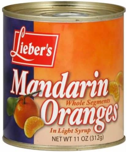 Lieber's Whole Segments Mandarin Oranges Perspective: front