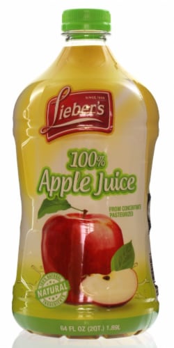 Lieber's 100% Apple Juice Perspective: front