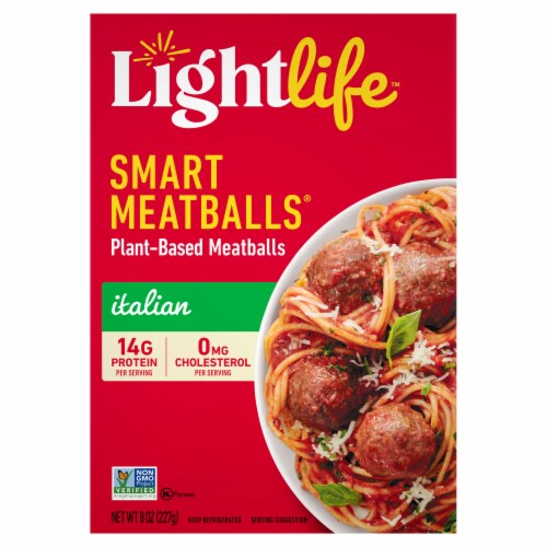 Lightlife Smart Menu Plant-Based Meatballs Perspective: front