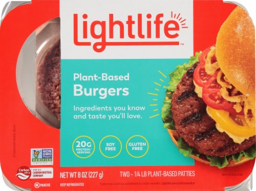 Lightlife Plant Based Burgers Perspective: front