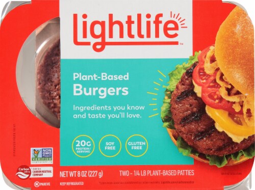 Lightlife Plant Based Burgers Perspective: front