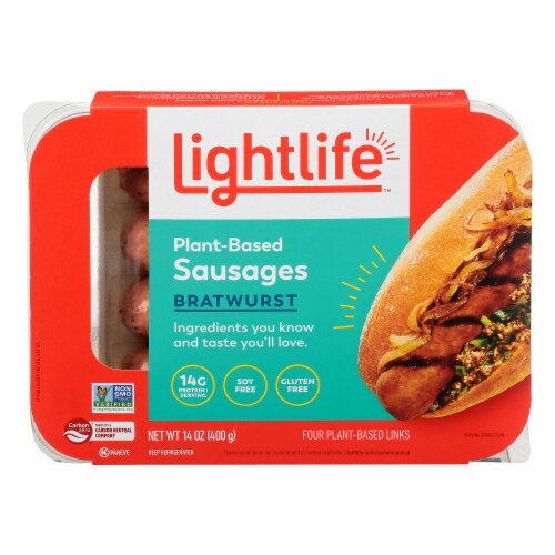 Lightlife™ Plant Based Bratwurst Sausage Perspective: front