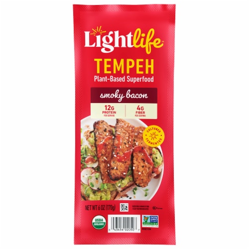 Lightlife Organic Smoky Bacon Tempeh Strips Perspective: front