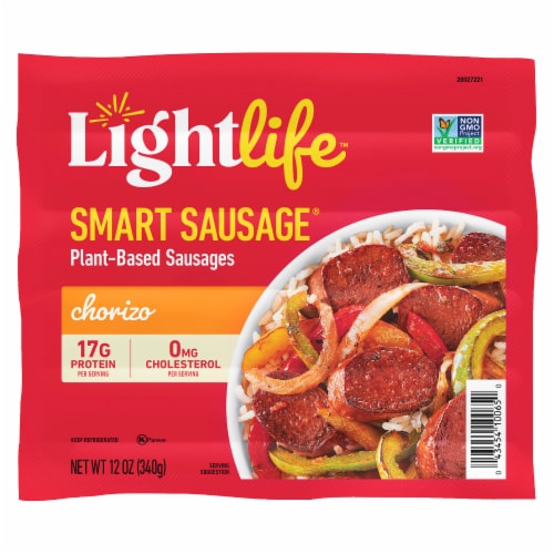 Lightlife Smart Sausages® Plant-Based Vegan Chorizo Sausage, 5 ct / 12 oz -  Harris Teeter