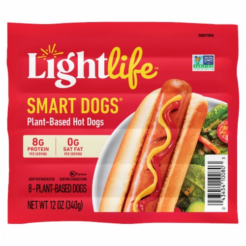 Lightlife Smart Dogs® Plant-Based Vegan Hot Dogs Perspective: front