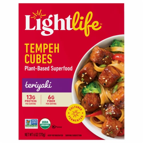 Lightlife Teriyaki Tempeh Cubes Perspective: front