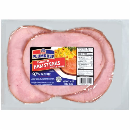 Plumrose Smoked Ham Steaks Perspective: front