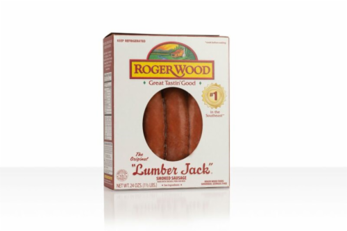 Roger Wood® Original Lumber Jack Brand Smoked Sausage Perspective: front