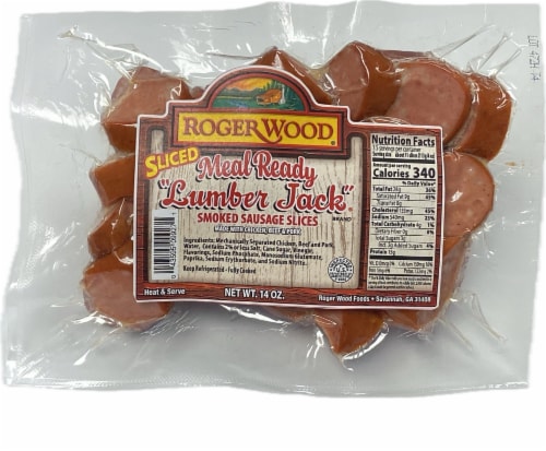 Roger Wood® Sliced Smoked Sausage Perspective: front