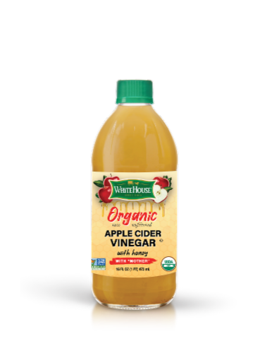 White House® Organic Apple Cider Vinegar with Honey Perspective: front