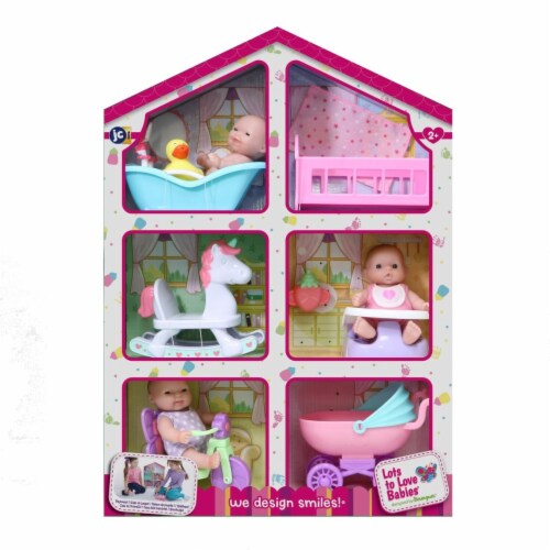 Lots to Love Babies 5 in. All Vinyl Dolls in Play House with Assorted Accessories 1 Fred Meyer