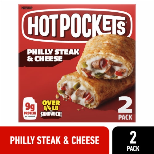 Hot Pockets Frozen Snack Philly Steak & Cheese Seasoned Crust Frozen  Sandwiches, 2 ct / 9 oz - Pay Less Super Markets