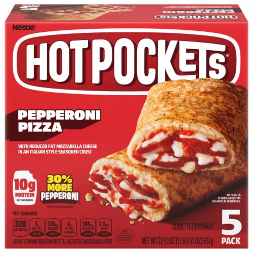 Hot Pockets Frozen Snack Pepperoni Pizza Frozen Sandwiches Perspective: front