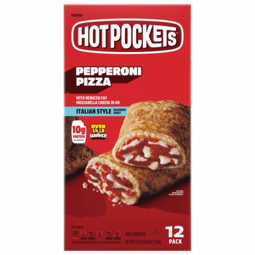 Hot Pockets® Frozen Snack Pepperoni Pizza Frozen Sandwiches Perspective: front