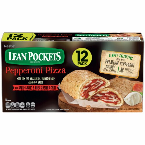 Lean Pockets Pepperoni Pizza Sandwiches Perspective: front