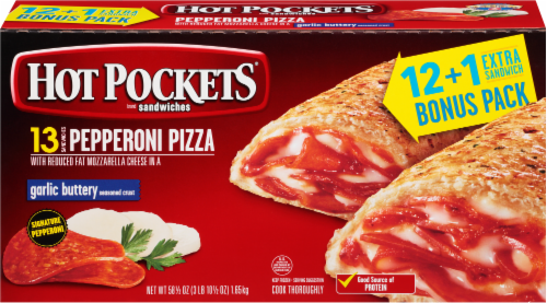 Hot Pockets Pepperoni Pizza Sandwiches Perspective: front