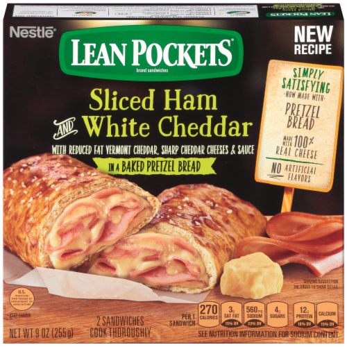 Lean Pockets Frozen Sandwiches Ham & Cheddar 2-Pack Perspective: front