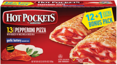 Hot Pockets Pepperoni Pizza Sandwiches Perspective: front