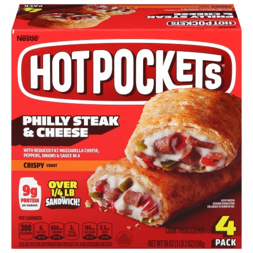Nestle® Hot Pockets® Crispy Crust Philly Steak and Cheese Sandwiches Perspective: front
