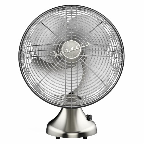 Vornado Silver Swan Vintage Oscillating Fan - Brushed Nickel Perspective: front
