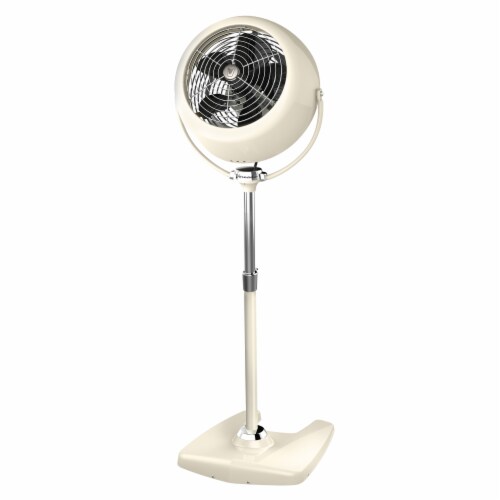 Vornado VFAN Sr. Vintage Pedestal Fan - Vintage White Perspective: front