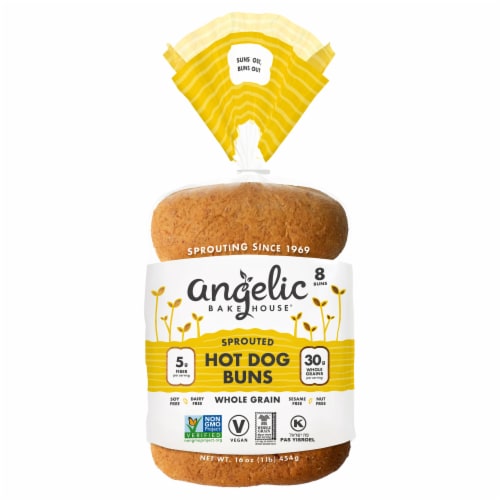 Angelic Bakehouse® 7 Sprouted Whole Grains Hot Dog Buns Perspective: front