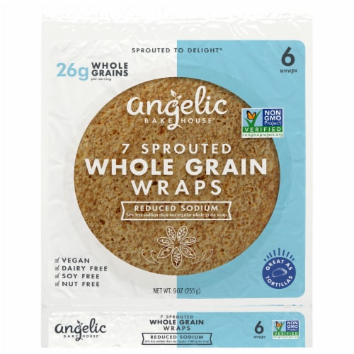 Angelic Bakehouse Sprouted Whole Grain Wraps Perspective: front