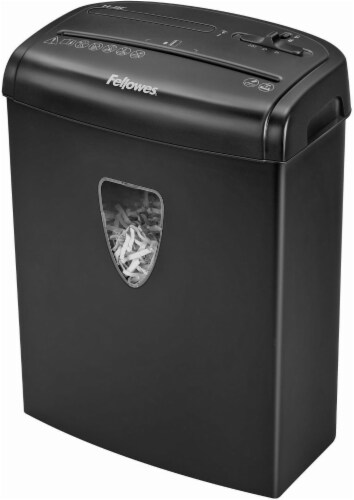 Fellowes Powershred H-8Cd Cross-Cut Shredder - Black Perspective: front