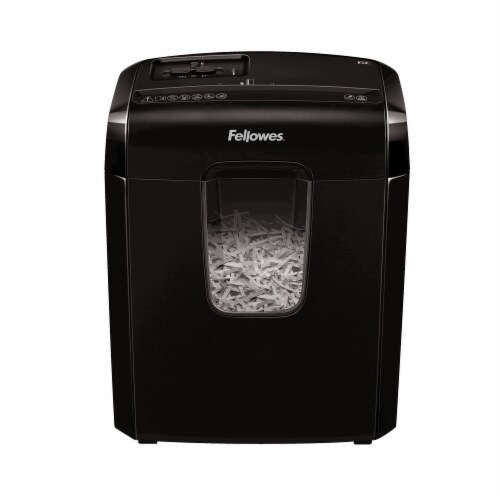 Fellowes® Powershred 6C Cross-Cut Paper Shredder Perspective: front