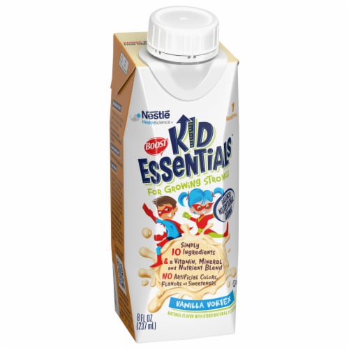 Boost Kid Essentials Vanilla Vortex Balanced Nutritional Drink Perspective: front