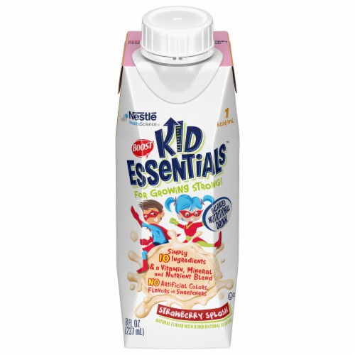 Boost Kid Essentials Strawberry Splash Balanced Nutritional Drink Perspective: front