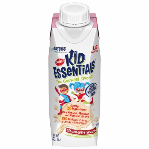 Boost Kid Essentials Strawberry Splash Balanced Nutritional Drink Perspective: front
