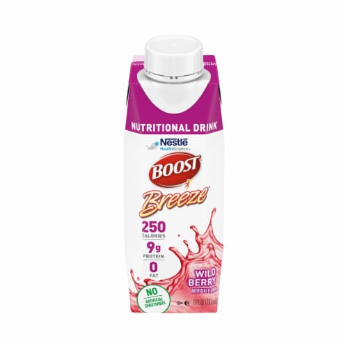 Nestle Boost Breeze Nutritional Drink Wild Berry 8 oz Carton 24 Ct