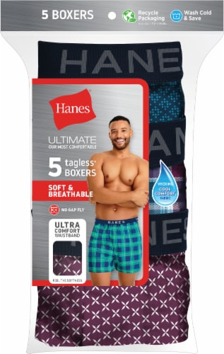 Hanes® Ultimate Tagless® Boxers (5 Pack), S - Fry's Food Stores