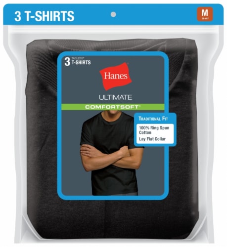 Hanes® Ultimate Men's ComfortSoft® Crew Tee - 3 Pack Perspective: front