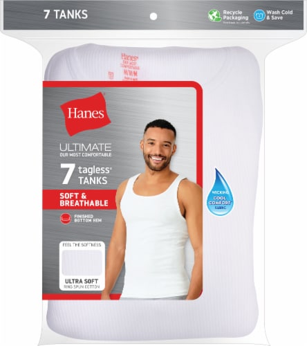 Hanes Ultimate Tagless Ribbed Tanks 7 Pack XL Fred Meyer