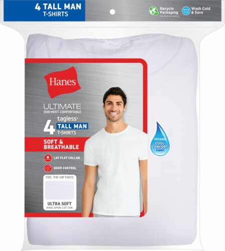 Hanes® Ultimate Men's ComfortSoft Tee - 4 Pack, L - Kroger