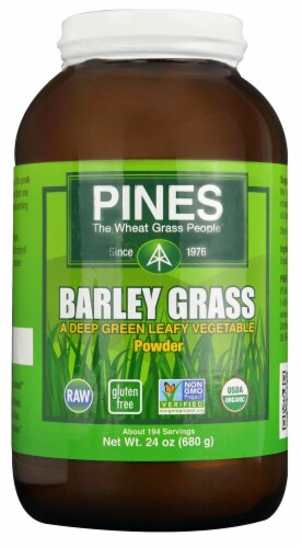 Pines Organic Barley Grass Powder Perspective: front