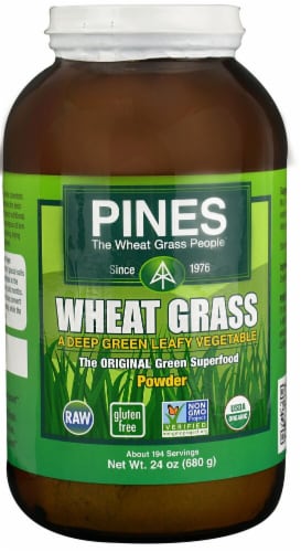 Pines Organic Wheat Grass Powder Perspective: front