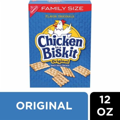 Chicken In A Biskit Original Baked Snack Crackers Family Size Perspective: front