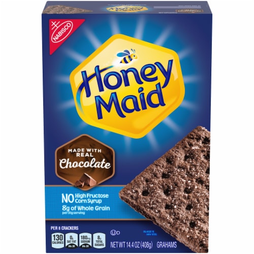 Honey Maid Chocolate Graham Crackers Perspective: front