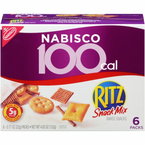 Nabisco 100 Calorie Ritz Baked Snack Mix Packs Perspective: front