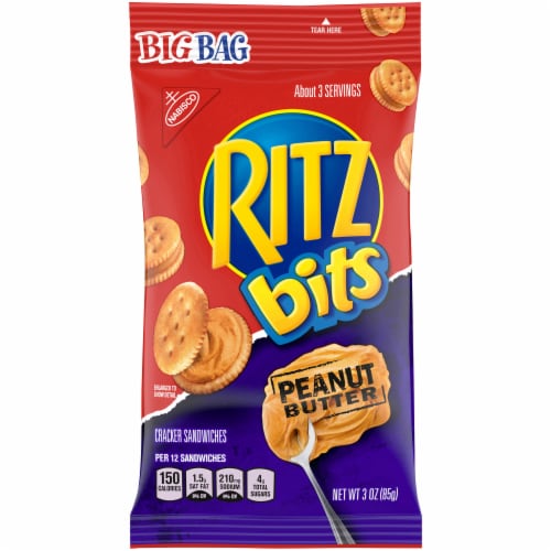 Ritz Bits Peanut Butter Cracker Sandwiches Big Bag, 3 oz Dillons Food