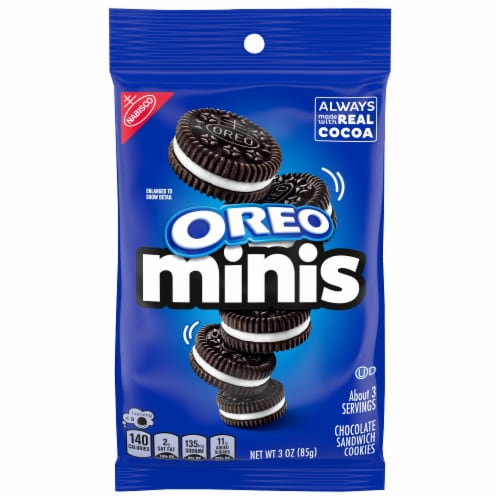 Oreo Mini Bite Size Cookies Big Bag Perspective: front