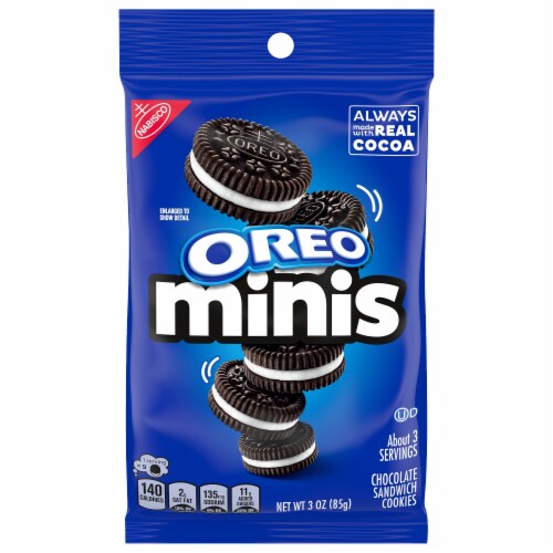 Oreo Mini Bite Size Cookies Big Bag Perspective: front