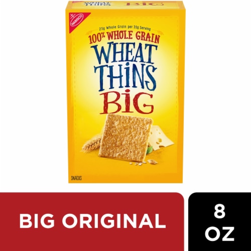 Wheat Thins BIG Whole Grain Wheat Crackers Perspective: front