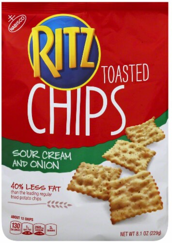 Ritz Sour Cream & Onion Toasted Chips Perspective: front